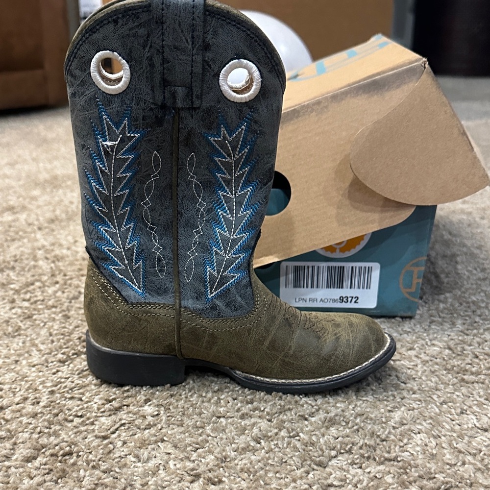 Roper Kids Boots in Black and Blue